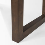 106" Dark Brown Solid Wood Self-Storing Leaf Sled Base Extendable Dining Table