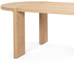 91" Brown Solid Wood Oval Dining Table