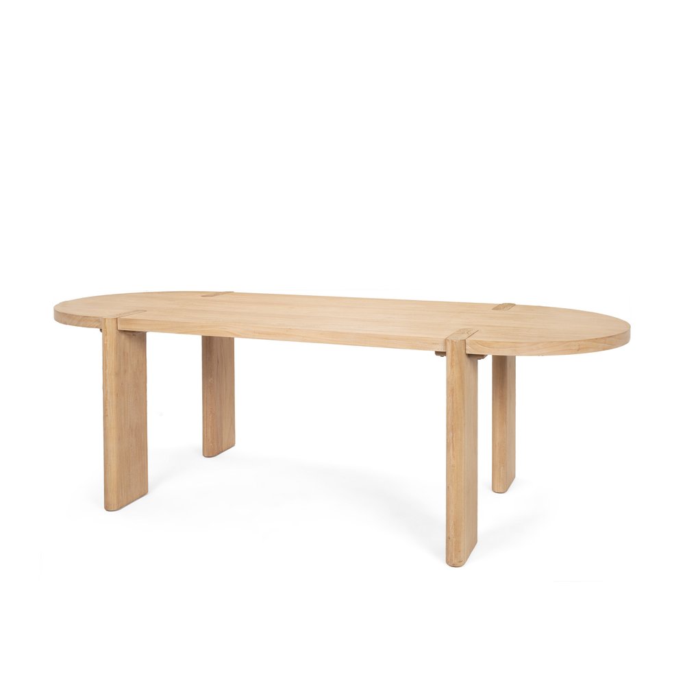91" Brown Solid Wood Oval Dining Table