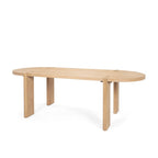 91" Brown Solid Wood Oval Dining Table