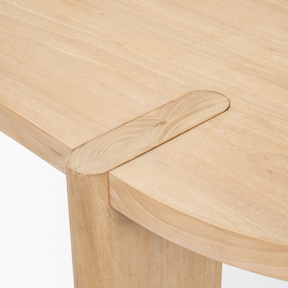 91" Brown Solid Wood Oval Dining Table