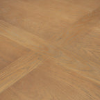59" Brown Solid Wood Pedestal Base Round Top Dining Table