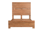 Brown Live Edge Bow Joint Solid Wood Queen Bed Frame