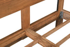 Brown Live Edge Bow Joint Solid Wood Queen Bed Frame