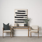 54" Brown Solid Wood Distressed Console Table