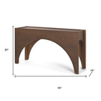 55" Brown Wood Console Table