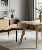 Set of Two Gray and Black Fabric Open Back Dining Side Chairs