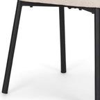 Set of Two Gray and Black Fabric Dining Side Chairs
