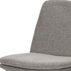 Set of Two Gray and Black Fabric Dining Side Chairs