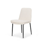 Set of Two Gray and Black Fabric Dining Side Chairs