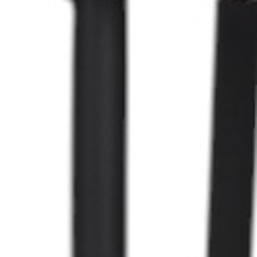 Set of Two Gray and Black Fabric Dining Side Chairs