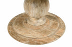 48" Natural Solid Wood Pedestal Base Round Top Dining Table