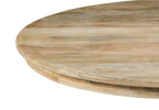 48" Natural Solid Wood Pedestal Base Round Top Dining Table