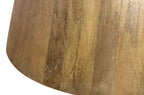 72" Natural Solid Wood Pedestal Base Round Top Dining Table