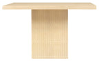 60" Natural Solid Wood Pedestal Base Square Dining Table