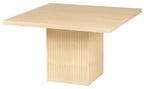 60" Natural Solid Wood Pedestal Base Square Dining Table