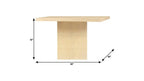 60" Natural Solid Wood Pedestal Base Square Dining Table