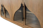 70" Natural Distressed Solid Wood Sideboard with Four Doors