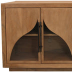 70" Natural Distressed Solid Wood Sideboard with Four Doors