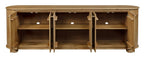 98" Natural Distressed Solid Wood Sideboard with Six Doors