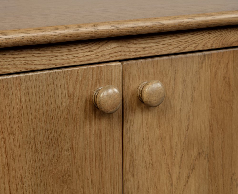 98" Natural Distressed Solid Wood Sideboard with Six Doors