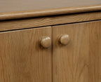 98" Natural Distressed Solid Wood Sideboard with Six Doors