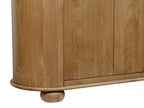 98" Natural Distressed Solid Wood Sideboard with Six Doors