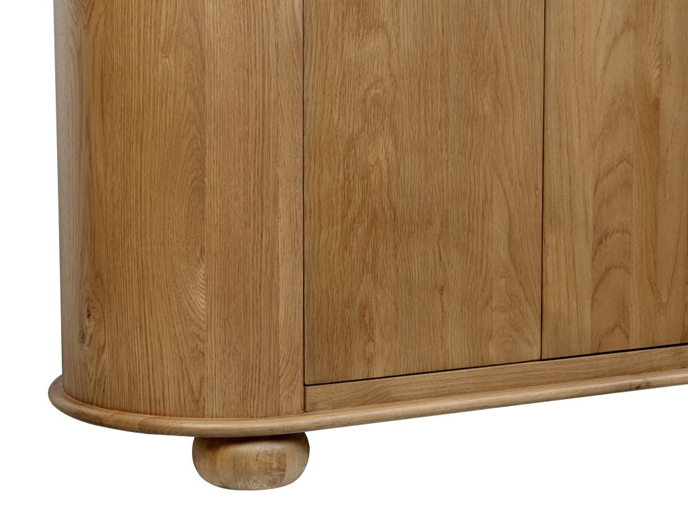 98" Natural Distressed Solid Wood Sideboard with Six Doors