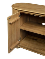 98" Natural Distressed Solid Wood Sideboard with Six Doors