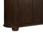 98" Brown Distressed Solid Wood Sideboard With Six Doors
