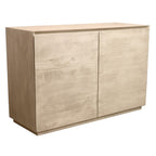 48" Natural Distressed Solid Wood Sideboard Soft Close with Two Doors