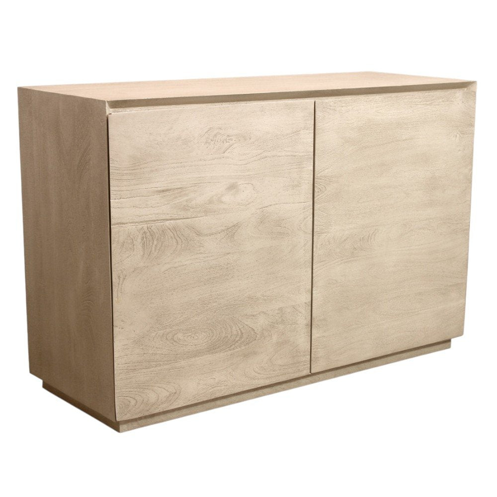 48" Natural Distressed Solid Wood Sideboard Soft Close with Two Doors