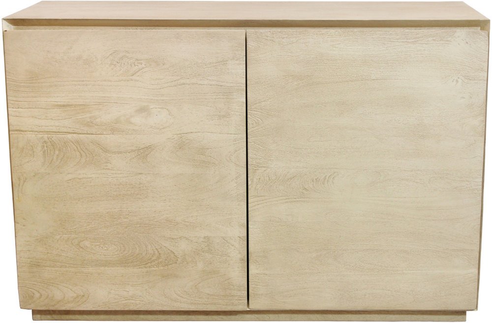 48" Natural Distressed Solid Wood Sideboard Soft Close with Two Doors