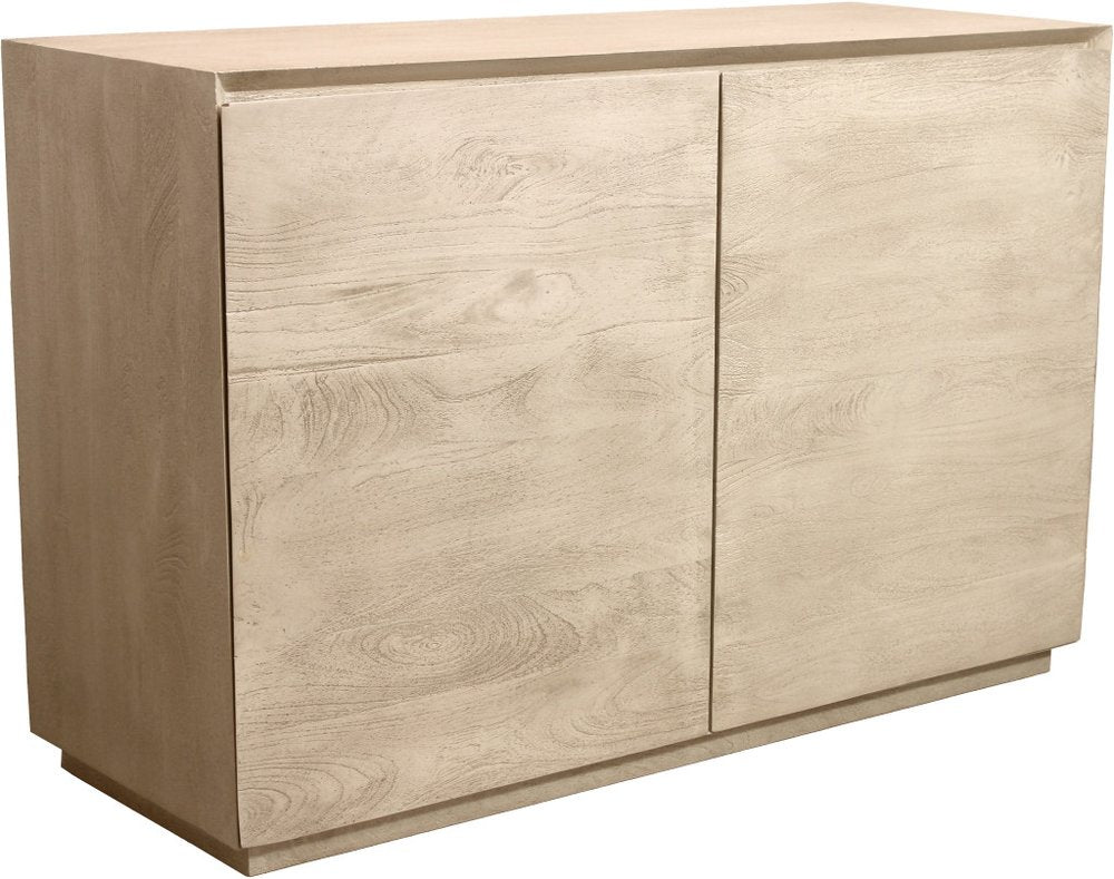 48" Natural Distressed Solid Wood Sideboard Soft Close with Two Doors