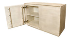 48" Natural Distressed Solid Wood Sideboard Soft Close with Two Doors