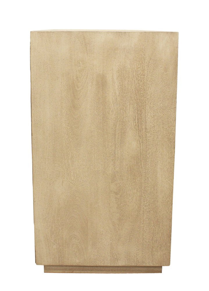 48" Natural Distressed Solid Wood Sideboard Soft Close with Two Doors