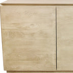 48" Natural Distressed Solid Wood Sideboard Soft Close with Two Doors