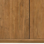 48" Tan Distressed Solid Wood Sideboard With Two Doors