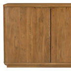 48" Tan Distressed Solid Wood Sideboard With Two Doors