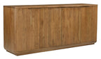 72" Tan Distressed Solid Wood Sideboard Soft Close with Four Doors