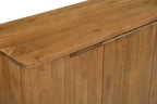 72" Tan Distressed Solid Wood Sideboard Soft Close with Four Doors