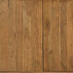 72" Tan Distressed Solid Wood Sideboard Soft Close with Four Doors