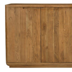 72" Tan Distressed Solid Wood Sideboard Soft Close with Four Doors
