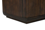 72" Dark Brown Distressed Solid Wood Sideboard With Four Doors