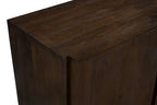 48" Dark Brown Distressed Solid Wood Sideboard Soft Close with Two Doors