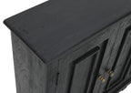 34" Black Distressed Solid Wood Sideboard with Two Doors