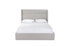 Gray Fabric Upholstered Queen Bed Frame