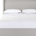 Gray Fabric Upholstered Queen Bed Frame