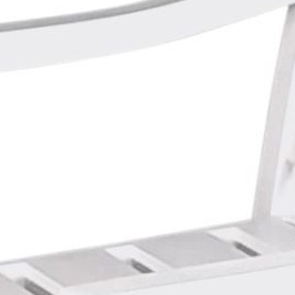 24" White Steel Geo Back Outdoor Arm Chair
