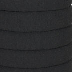 19" Black Boucle Round Ottoman With Storage